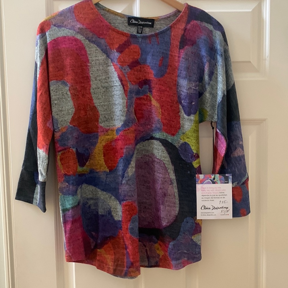 Claire Desjardins Print Design Top size XS/TP
